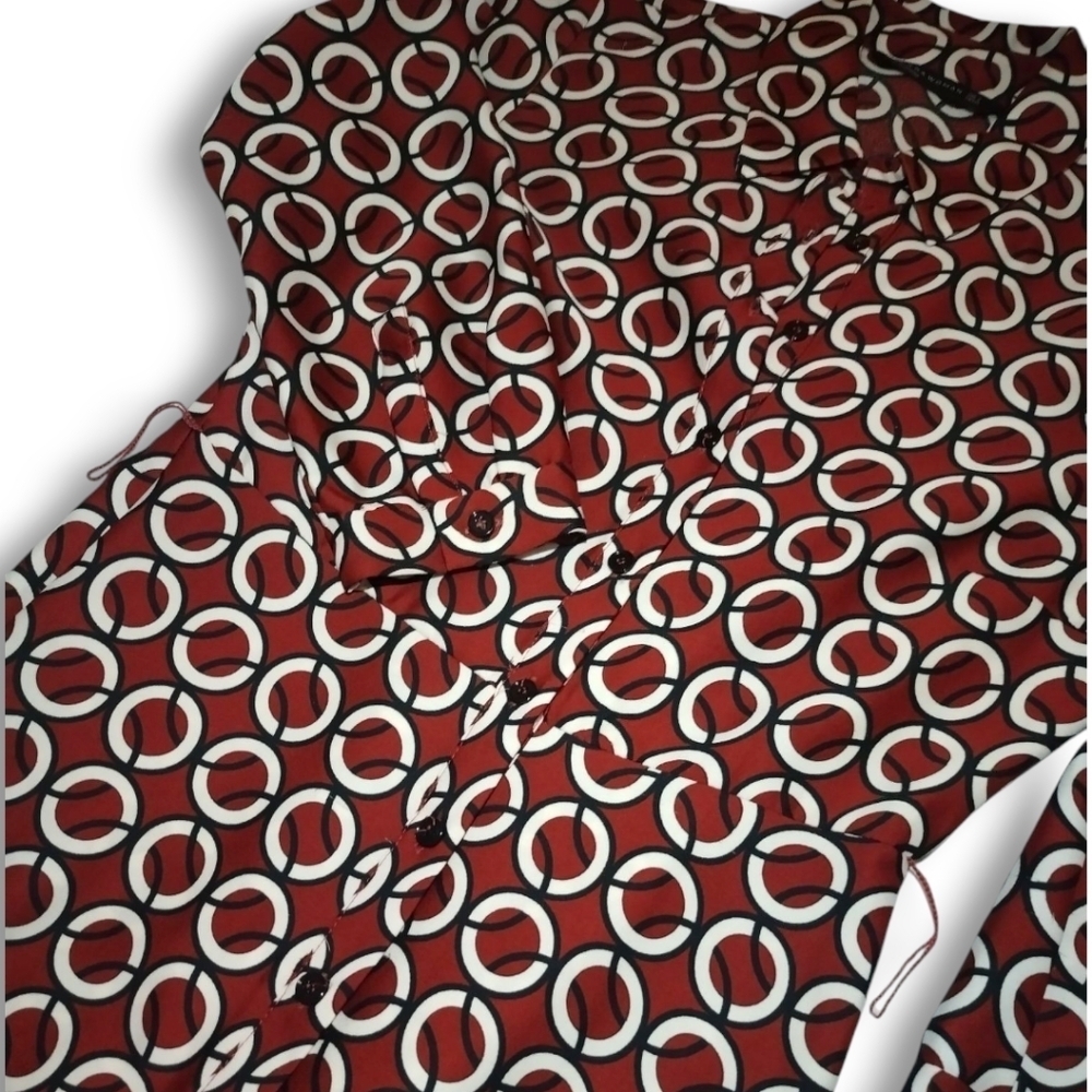 ZARA Geometric Print Tunic Dress | Size Small - Picture 10 of 16